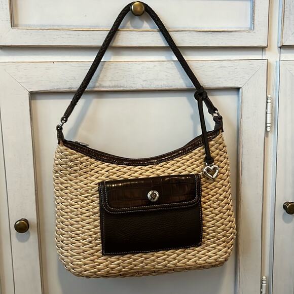Brighton Handbags - Brighton Rattan and Leather Purse
